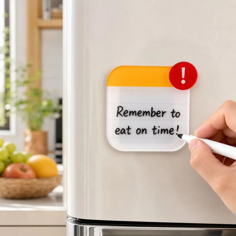 Fridge Memo Magnet Magnetic Memo Board Erasable Reusable Dry Erase Note Board Magnetic Backing Protective Film