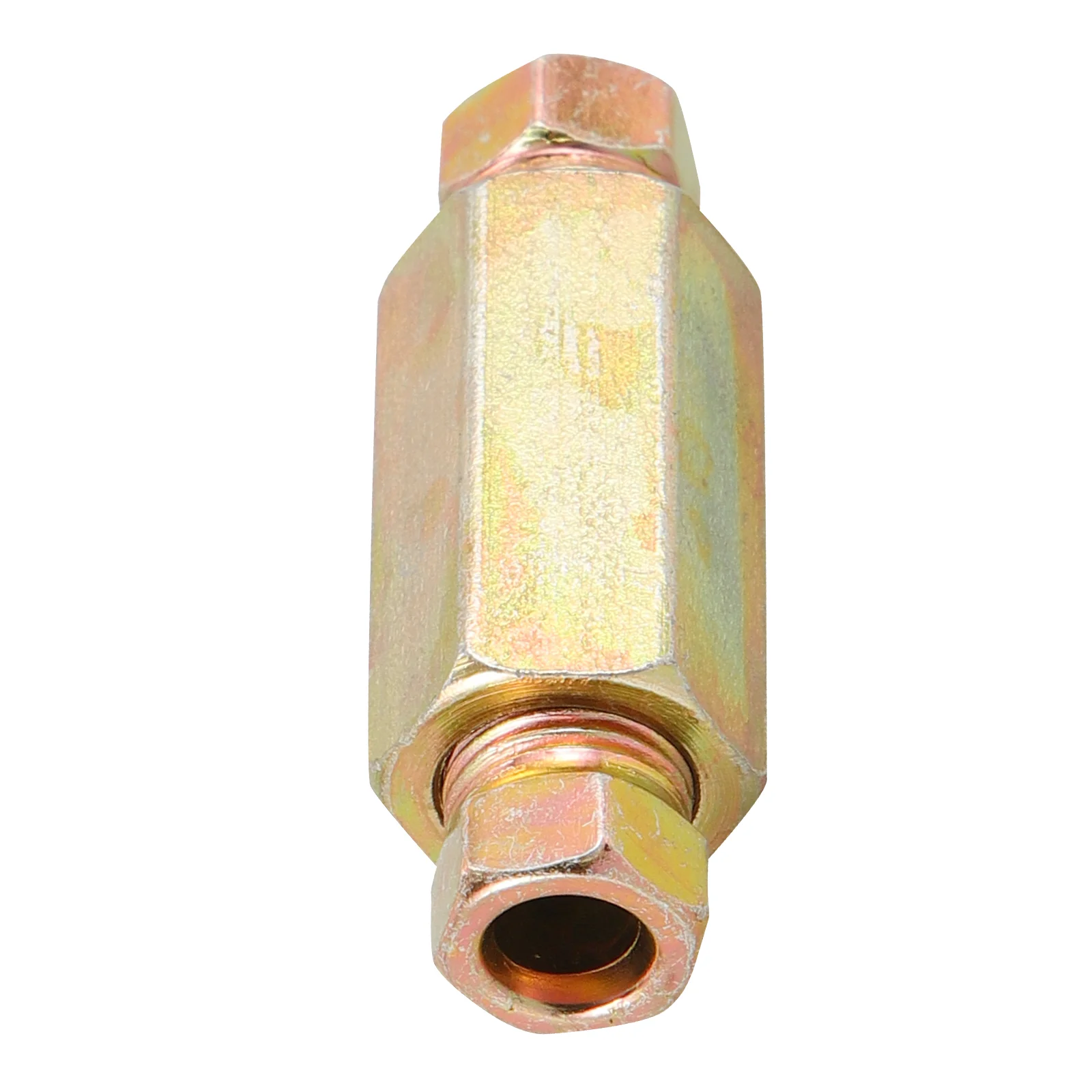 Brake Oil Pipe Butt Joint Pressure Fitting Line Connector Replacement Automotive Thread Golden Connectors Union