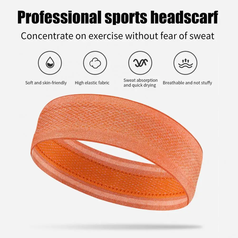 Sports Headband with Silicone Anti-slip Strips Moisture Wicking Sports Headbands for Men Women High for Running for Active