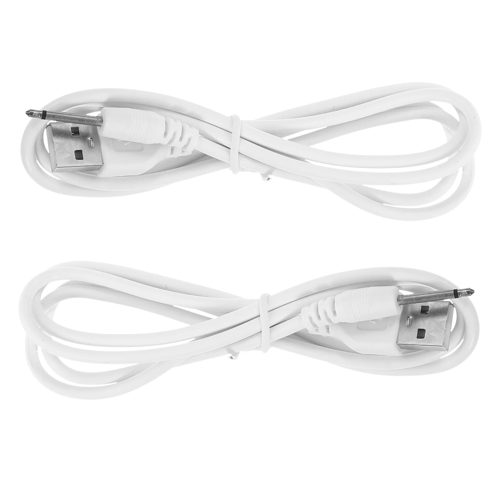 2 Pcs Dc Charging Cable Electric USB 25mm Cord Anhydrous to Adapter Iron