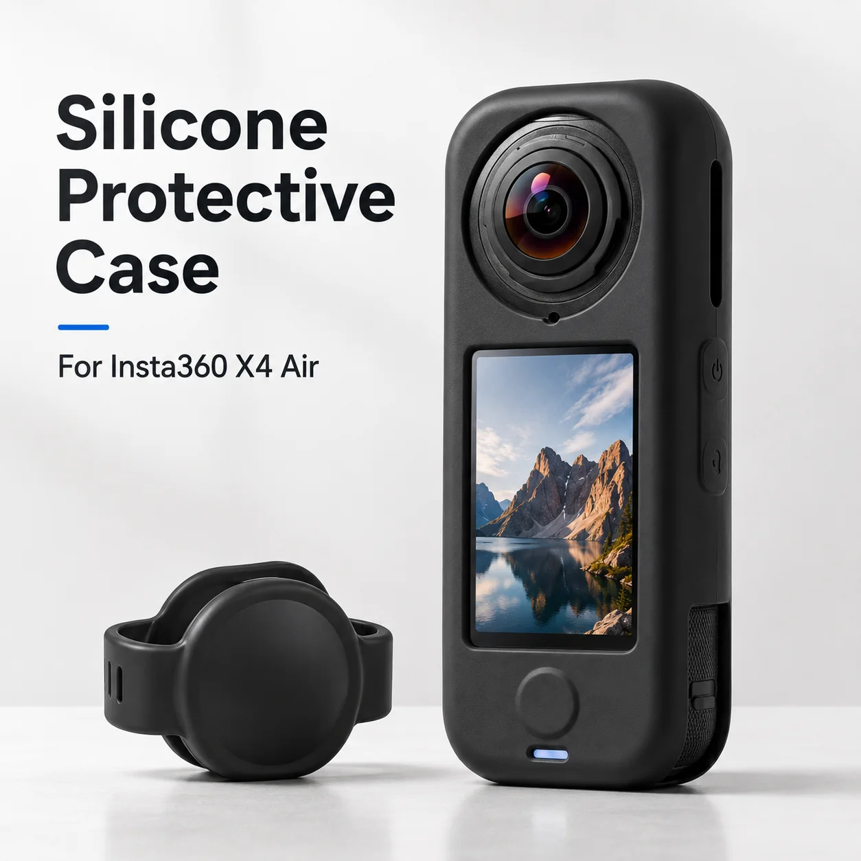 For Insta360 X4 Air Silicone Protective Case Lens Cap Full Body Camera Cover Anti Scratch Dustproof Shockproof Accessories Kit