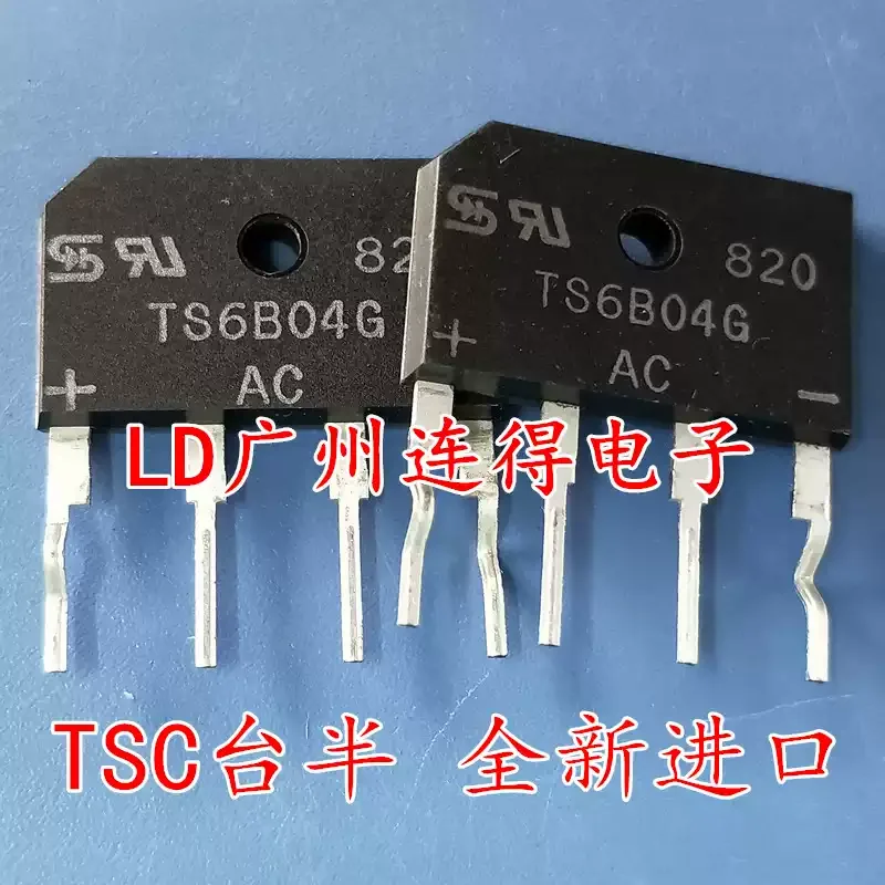 TSC Taiwan Semiconductor TS6B04G 6A/400V Rectified Flat Bridge, Newly Imported