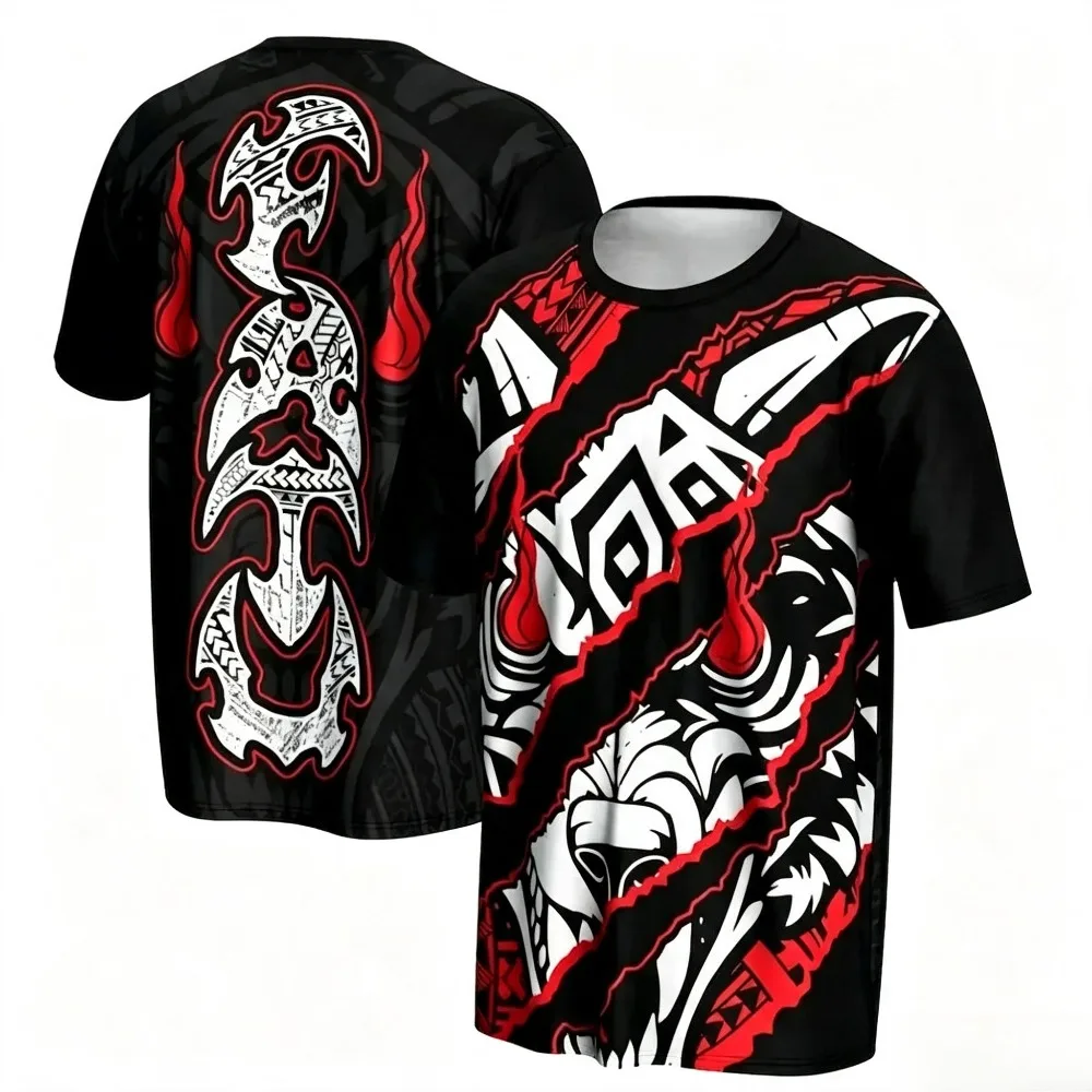 Tribal Lion Claw Scratch Print Men T-Shirt 3D All Over Print Short Sleeve Tee Street Fitness Fighting Casual Tops