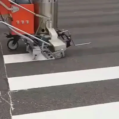 Máquina de marcação rodoviária de linha branca de pintura de tráfego termoplástica de estrada de linha de cruzamento empurrada à mão