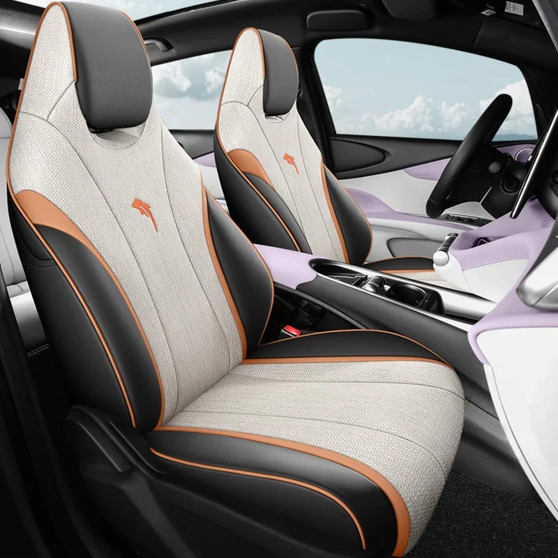 

Новые льняные чехлы на автомобильные сиденья для BYD Dolphin 2021 2022 2023 2024 2025 Full Surround Protecto, чехол на автомобильные сиденья, аксессуары