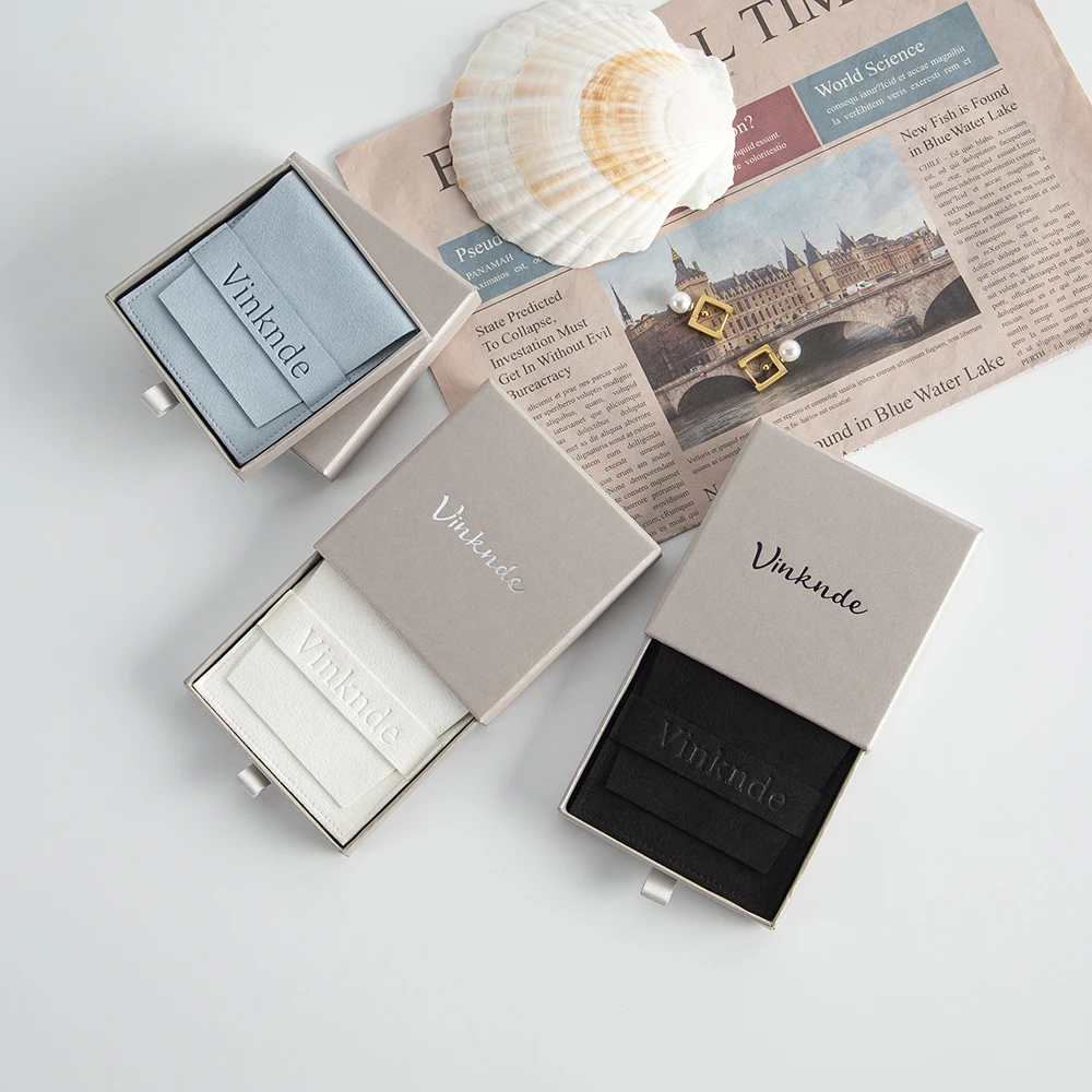 شعار مخصص درج انزلاق الورق المقوى ورقة علب الهدايا الفاخرة مجوهرات أقراط خواتم Keychina صندوق التعبئة والتغليف مع الحقيبة ستوكات #5