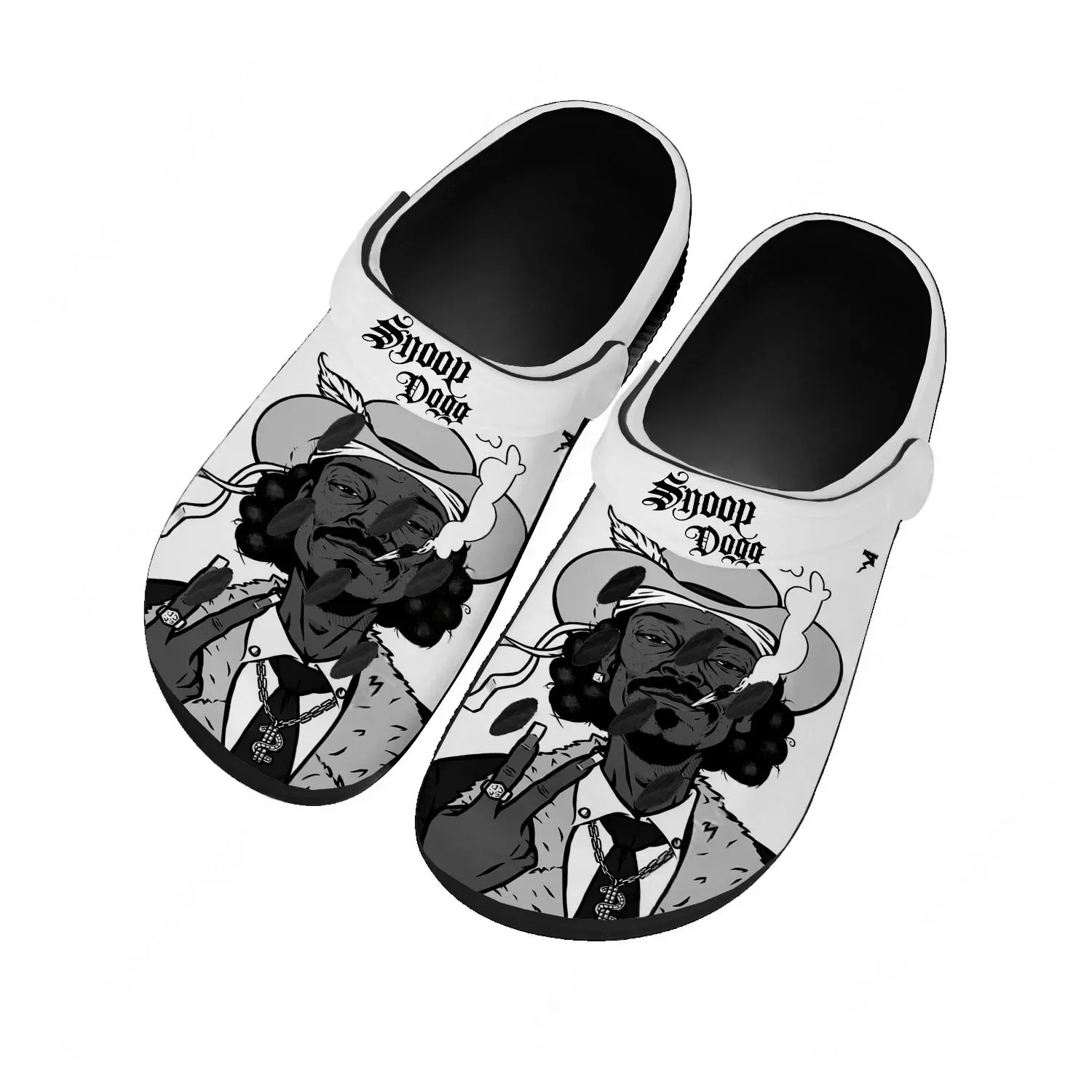 

Сандалии Snoop Dogg Home Custom для женщин и подростков, модные, дышащие, удобные, для пляжа и сада, с отверстиями, в стиле рэпера