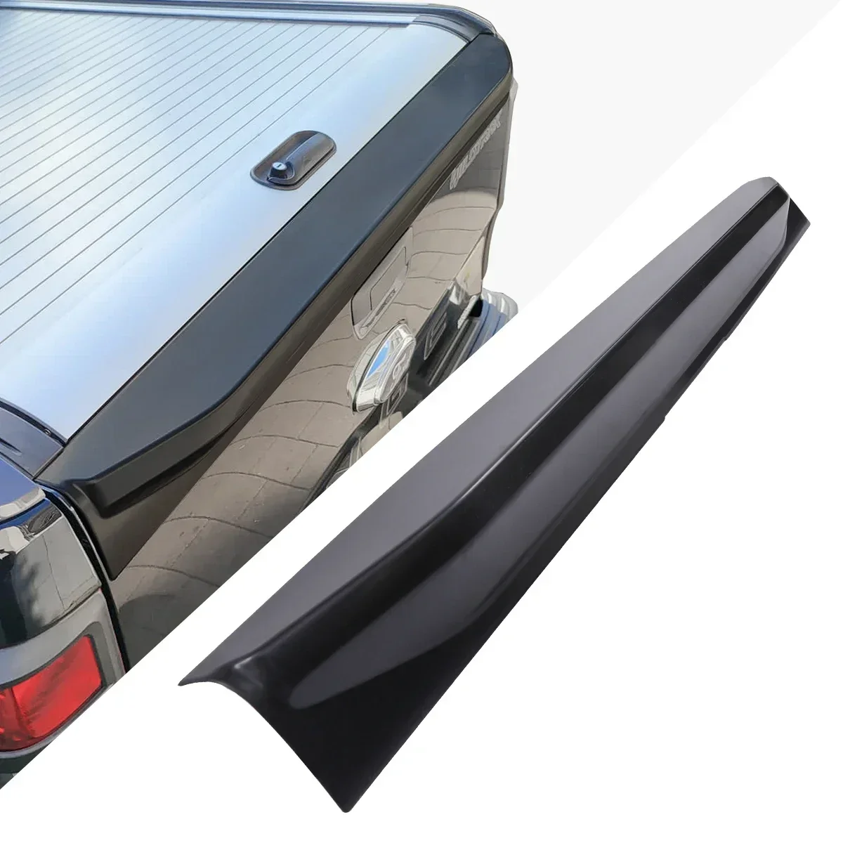 

Matte Black Rear Spoiler TAIL GATE TRIM RAIL GUARD PROTECTOR FOR FORD RANGER T6 T7 T8 2012-2022 WILDTRAK Raptor Car Styling 1PCS