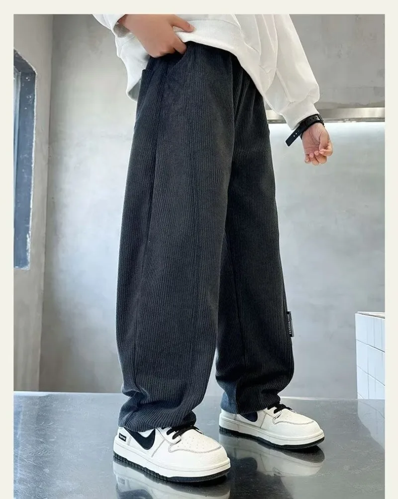Herbst Kinder Jungen Hosen UNITIM 2026 Einfarbige Lässige Jugendliche Jungen Gerade Hosen Locker Lässig 4-14 Jahre Junior Jungen Hosen – Detail 11