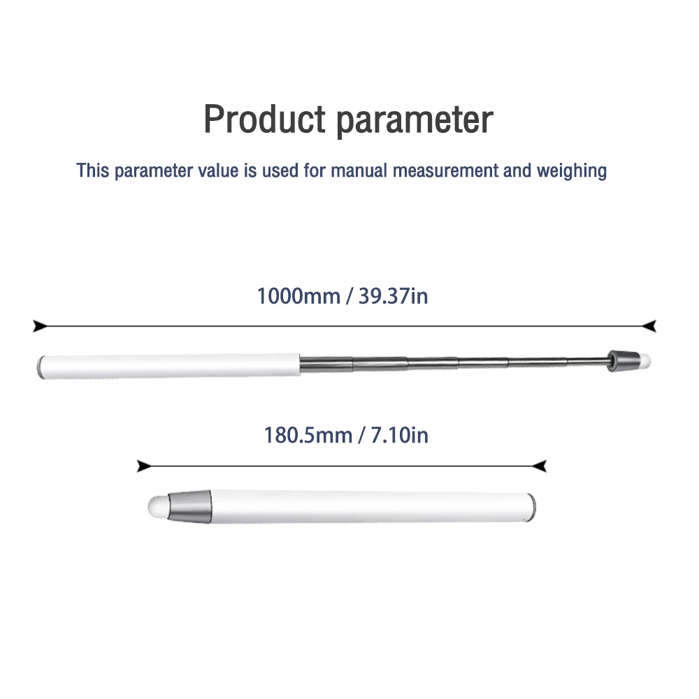 Pointeur à main télescopique de haute qualité, avec stylo capacitif infrarouge, tête de stylo tactile