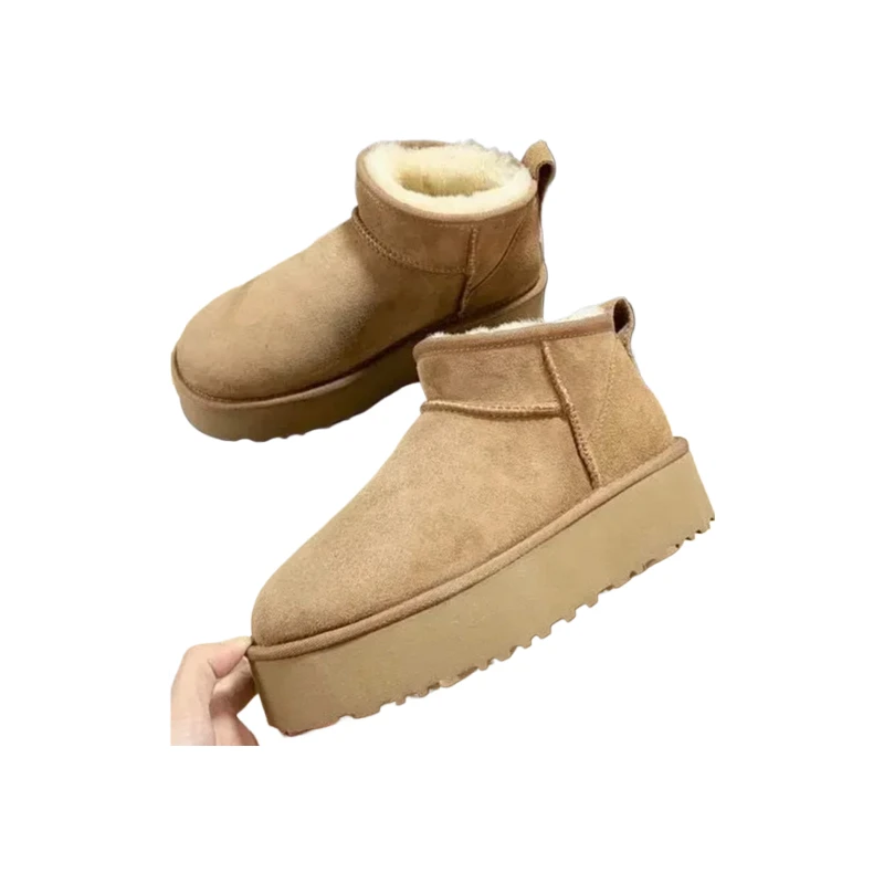 

Новые классические женские зимние тапочки на мини-платформе на толстой подошве — кожа, мех и шерсть, суперкомфорт K98 ‮ 34-53 SeziS