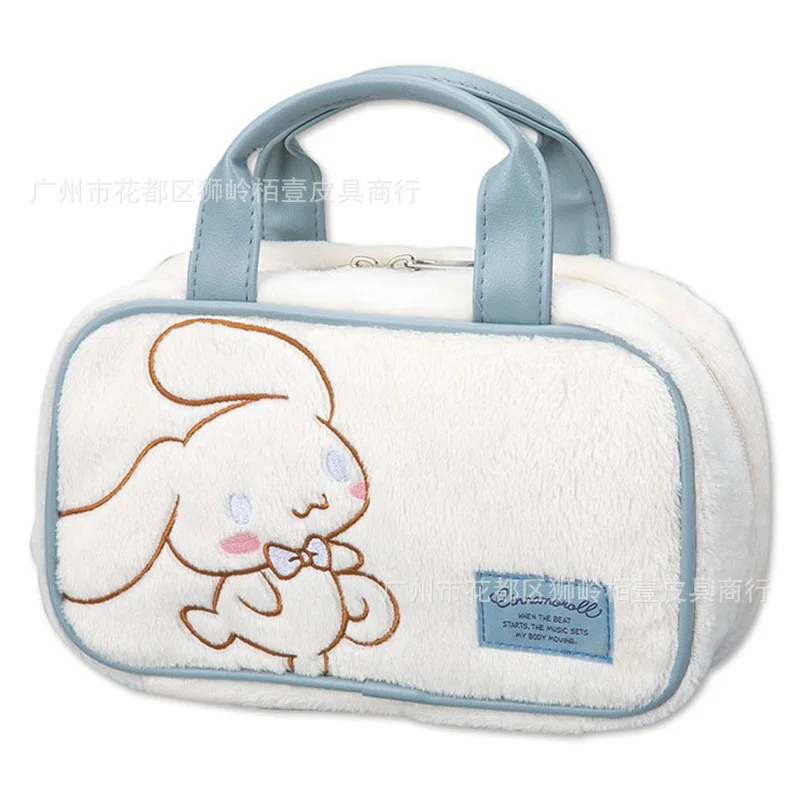 New Snoopy Makeup Bag Autumn Winter Compact Plush Cartoon Cute Embroidery Aesthetic Bag Women\'s Cosmetics Storage Zipper Handbag