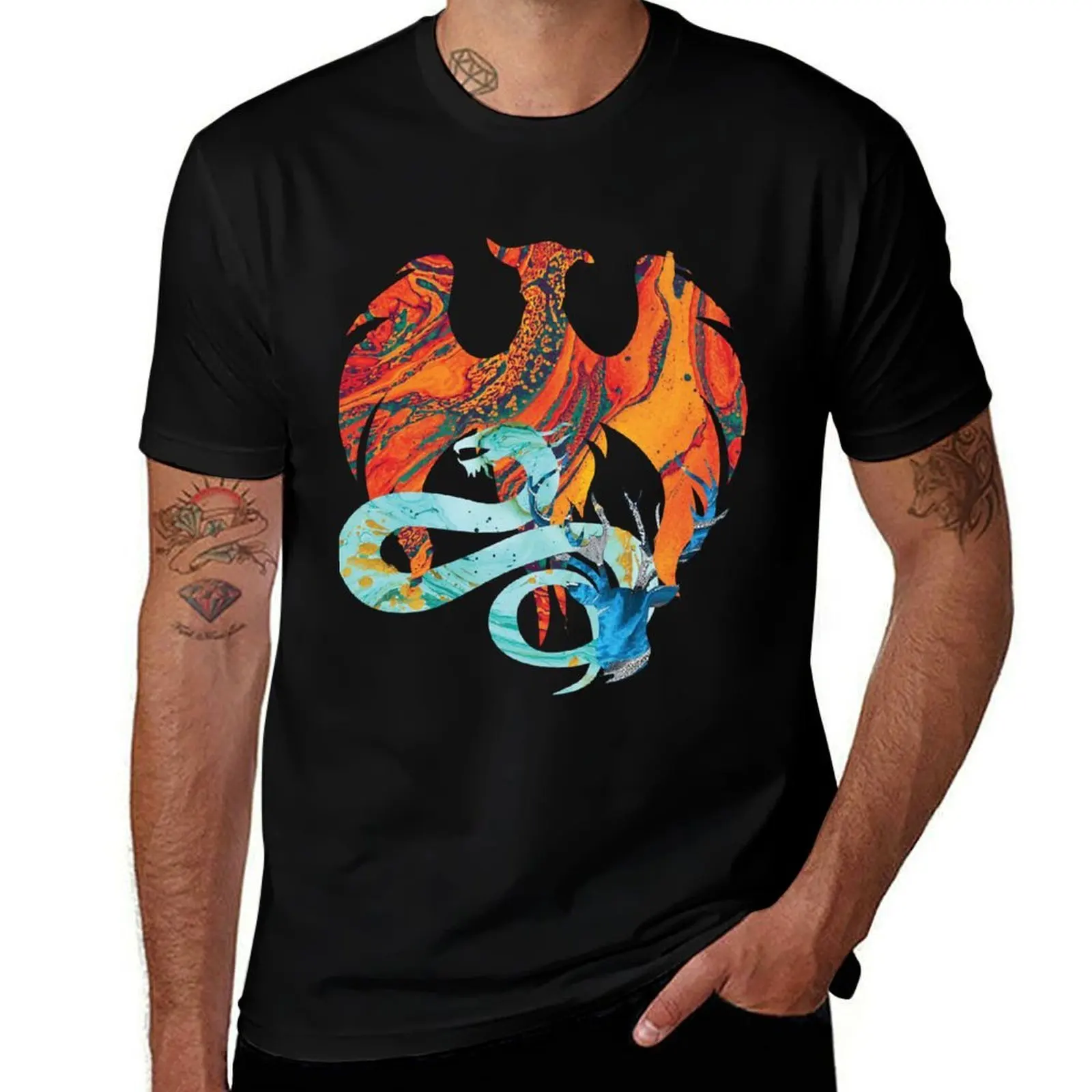 Retro Vintage Shadow Tv Series Bone Gifts For Everyone T-Shirt Active Wear Sports for Men T-Shirt