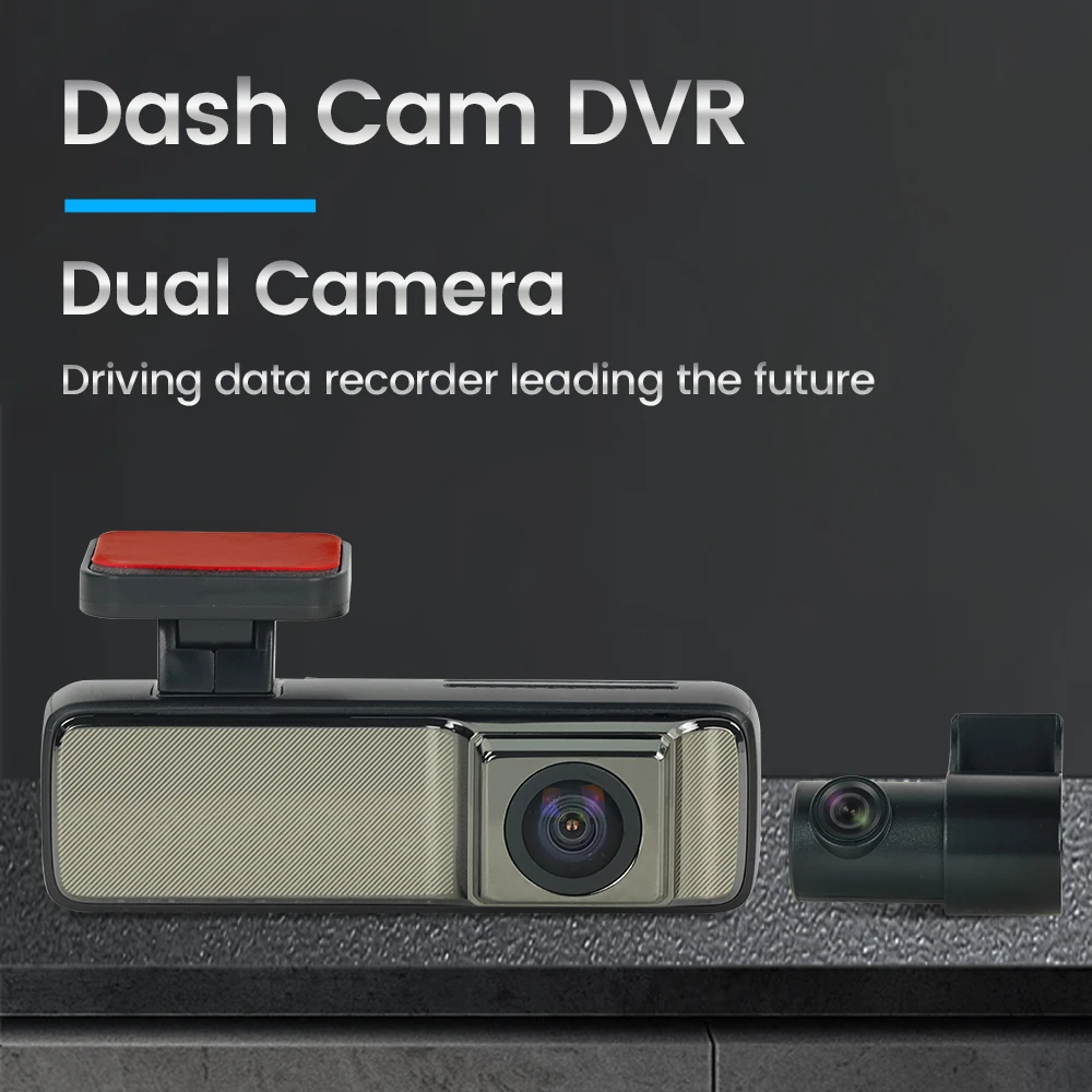 HD Dash Cam for front+in car DVR Single recording and dual recording/1K+1K mobile WiFi interconnection/24H parking monitoring