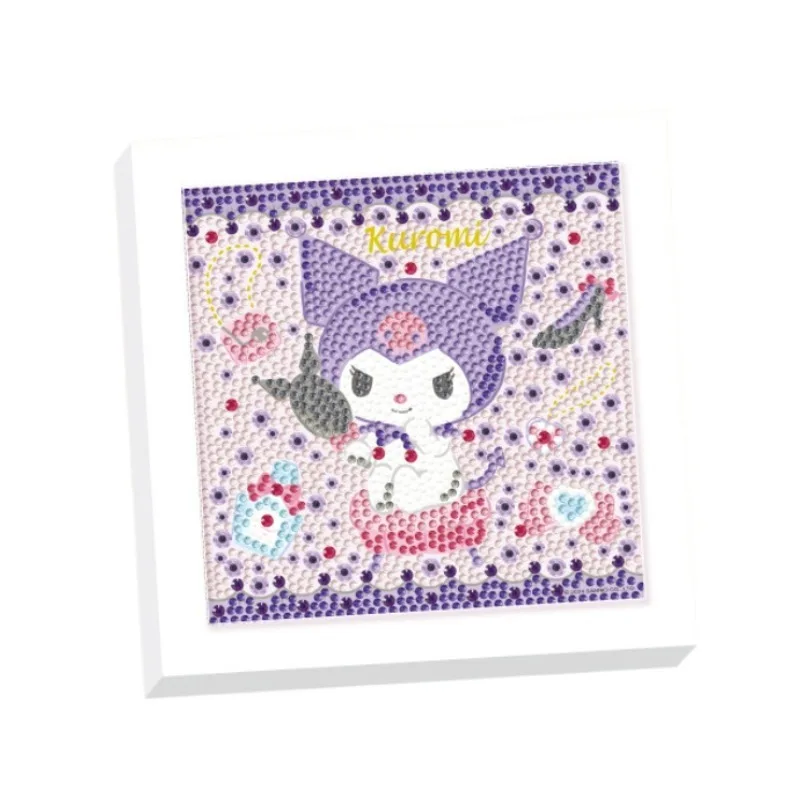 Sanrio Tile Embroidery My Melody Kuromi Cinnamoroll Hello Kitty Items Home Decoration Anime DIY Diamond Drawing Action