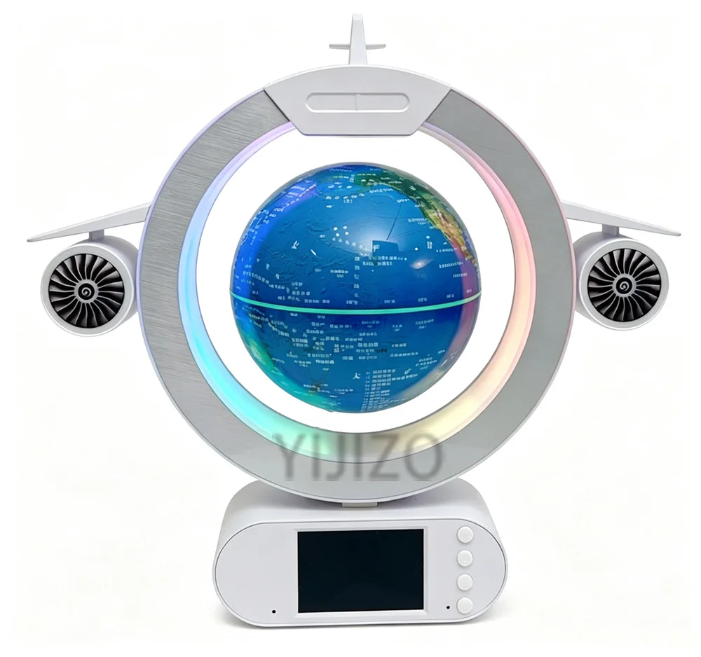 Magnetic Levitation Rotation Spaceship Globe Birthday Gift Festival Gift Night Light Atmosphere Light Unique Light Lamp