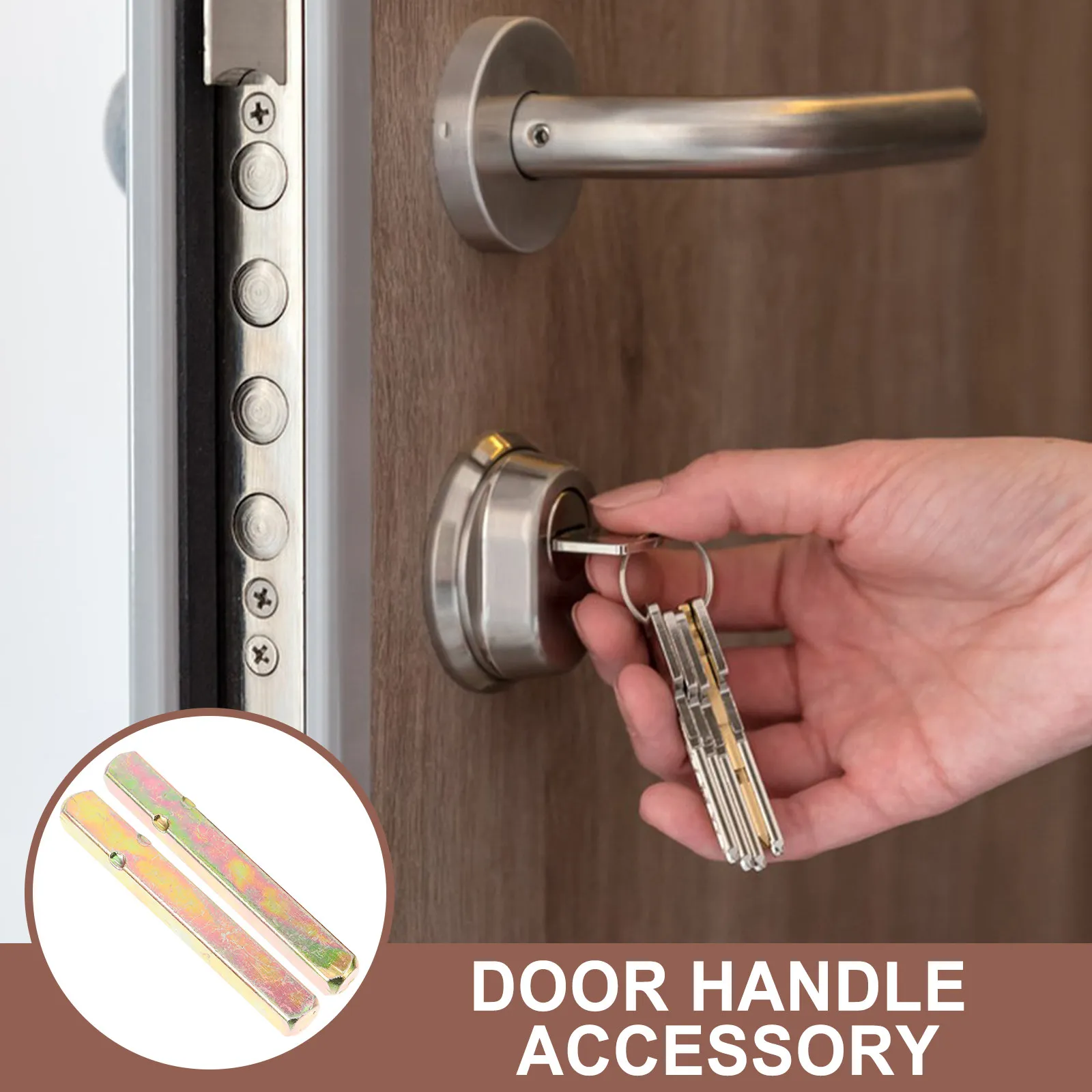 

2Pcs Door Handle Spindle Bar Heavy Duty Replacement Part 65Mm Straight Spindle for Door Lock Hardware Accessories