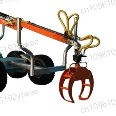 350 Forest Log Trailer with Hydraulic Crane & Grab for Tractor
