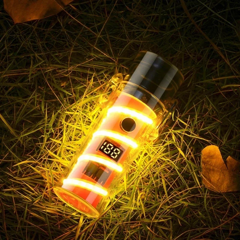 Waterproof Windproof Dual Arc Electric Lighters Multifunction Plasma USB Rechargeable Lighter High-Bright Dream Atmosphere Light