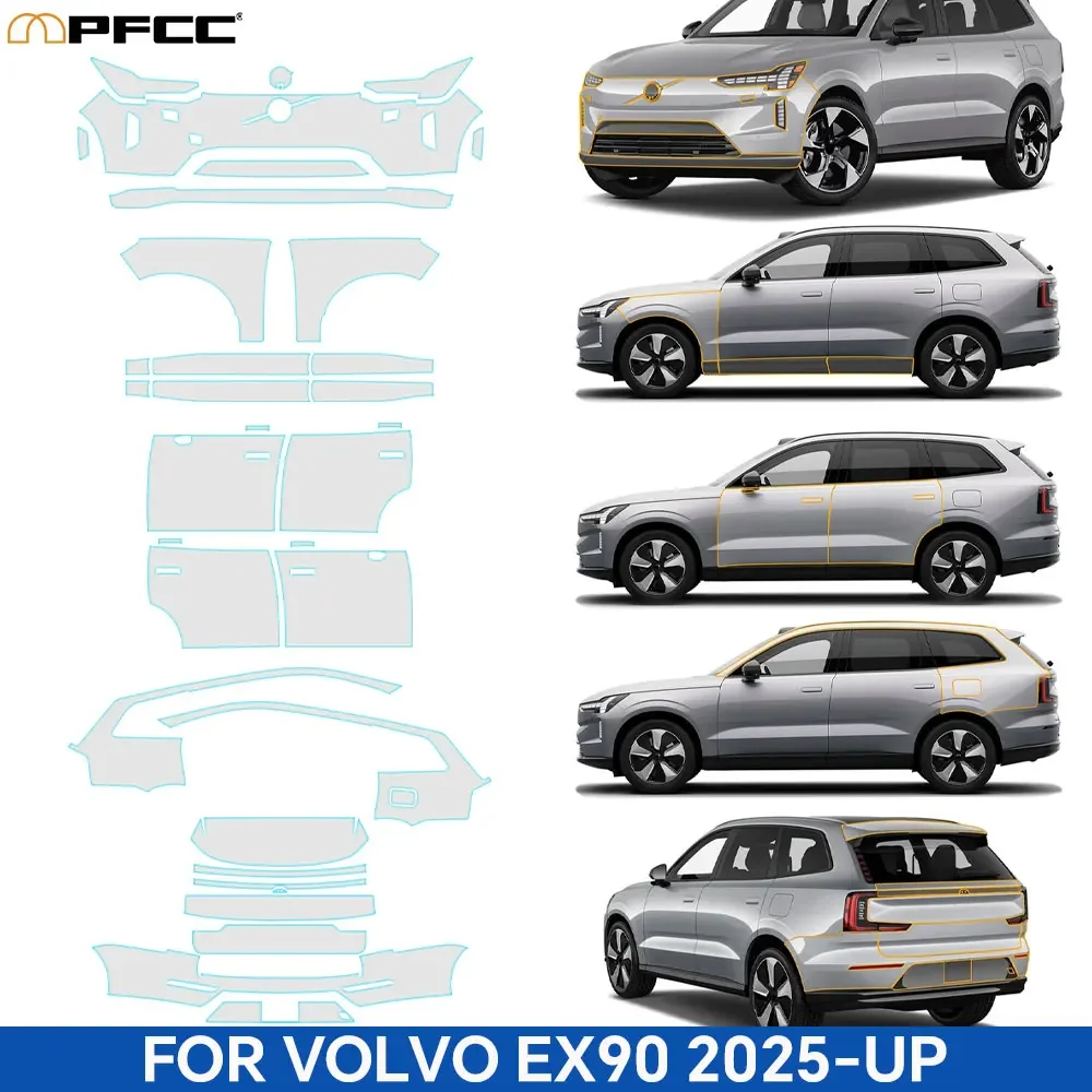 

For Volvo EX90 2025 Car Paint Protection Film Transparent TPU Protective Body Sticker Anti-scratch Repair Film Refit