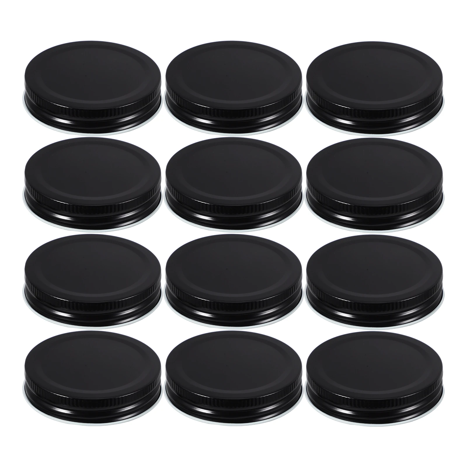 

12pcs 70mm Tinplate Mason Jar Lids Reusable Sealing Caps Storage Solid Lid Kitchen Tinplate Caps Barware Containers