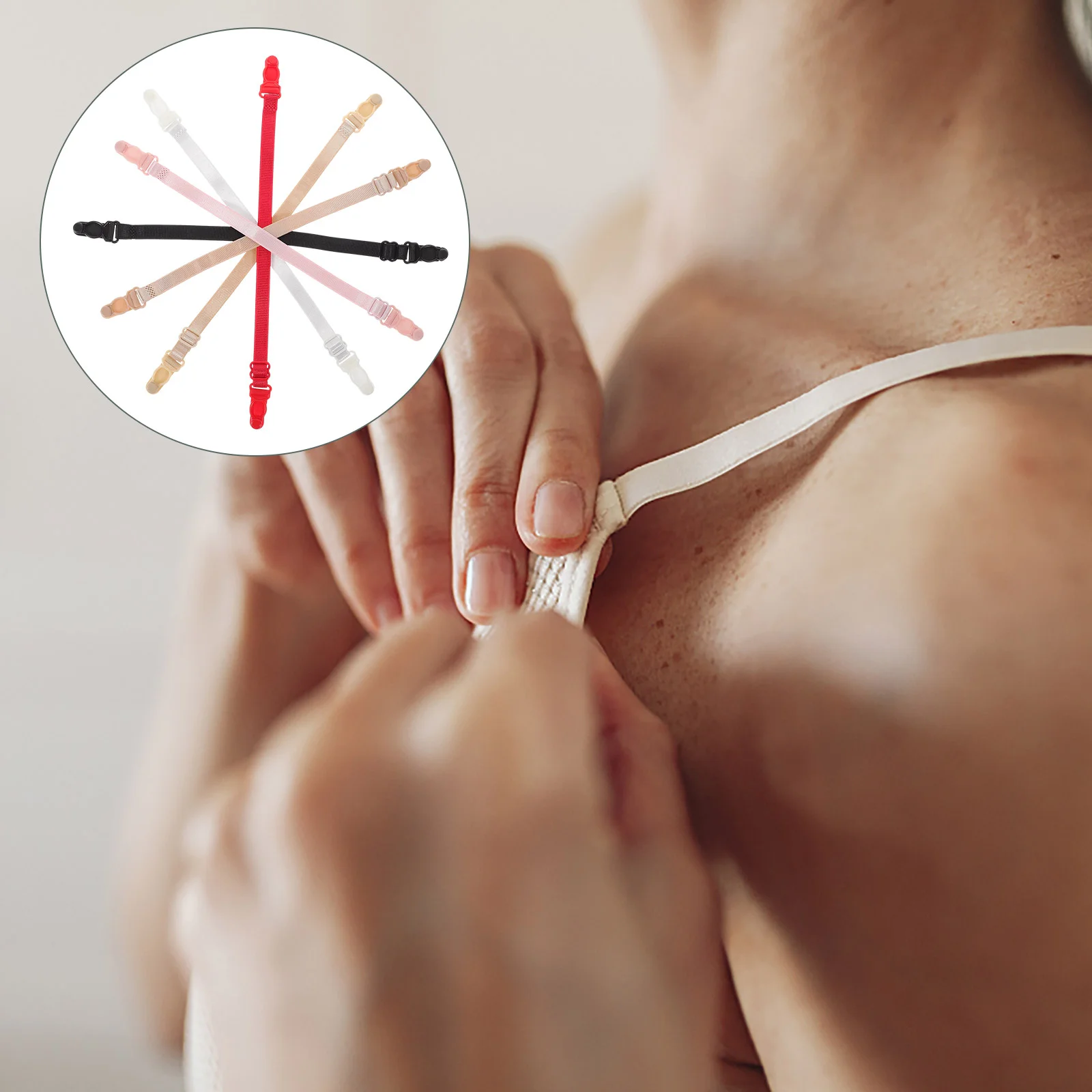 6 Pçs/set Sutiãs com fivela antiderrapante Alça antiderrapante para mulheres sem alças Suporte completo