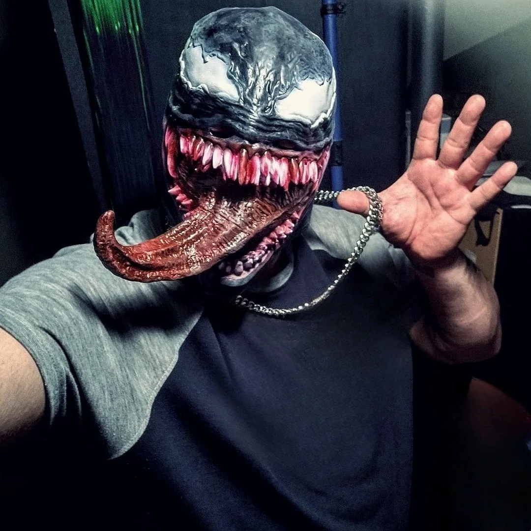 

Venom Long Tongue Mask Halloween Cosplay Breathable Mask Marvel Venom 3 Horror Party Helmet Unisex Cos Mask Easter Carnival Gift