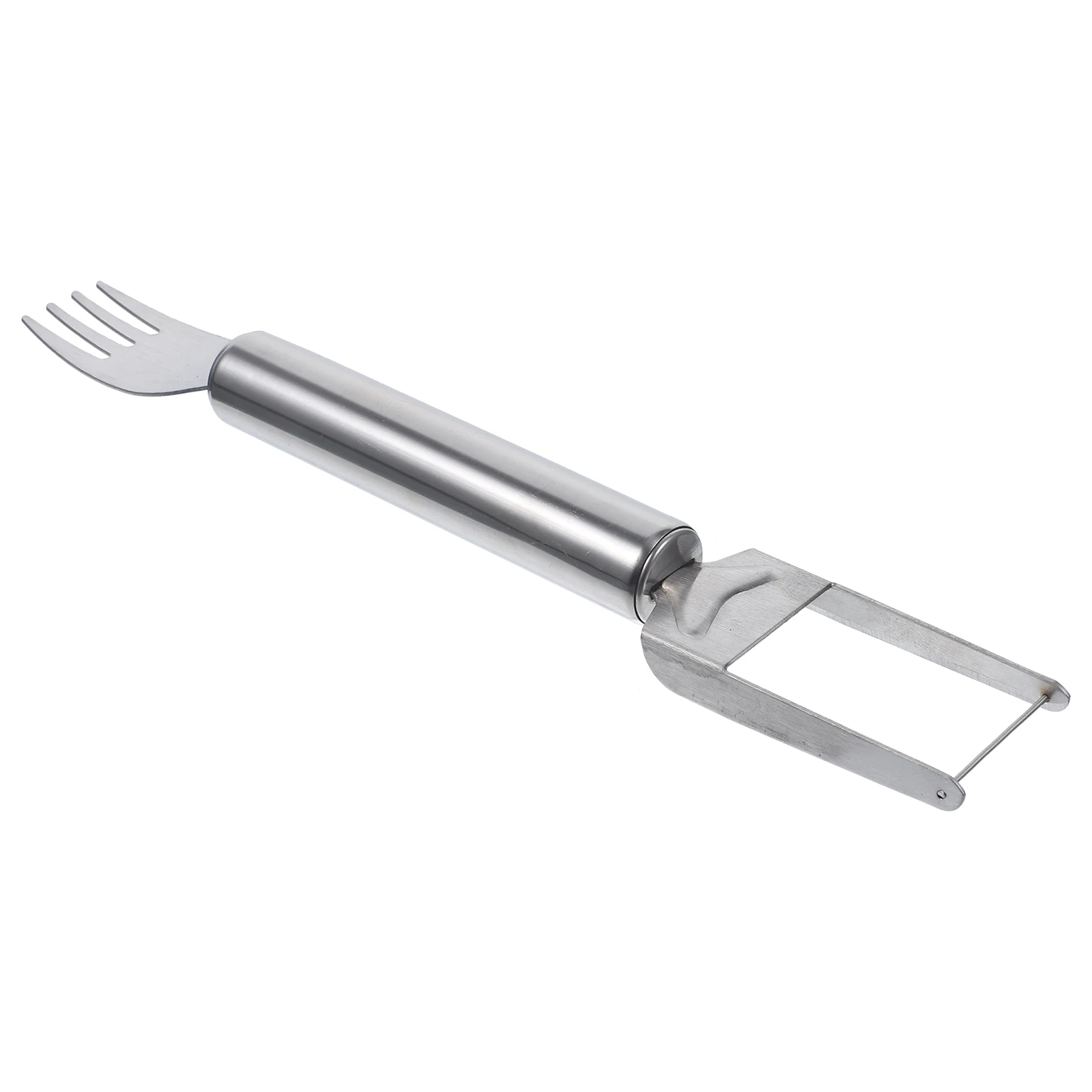 

Stainless Steel Watermelon Slicer Fruits Fork Cube Tool Portable Kitchen Utensil Melon Cutting Aid Lightweight Compact