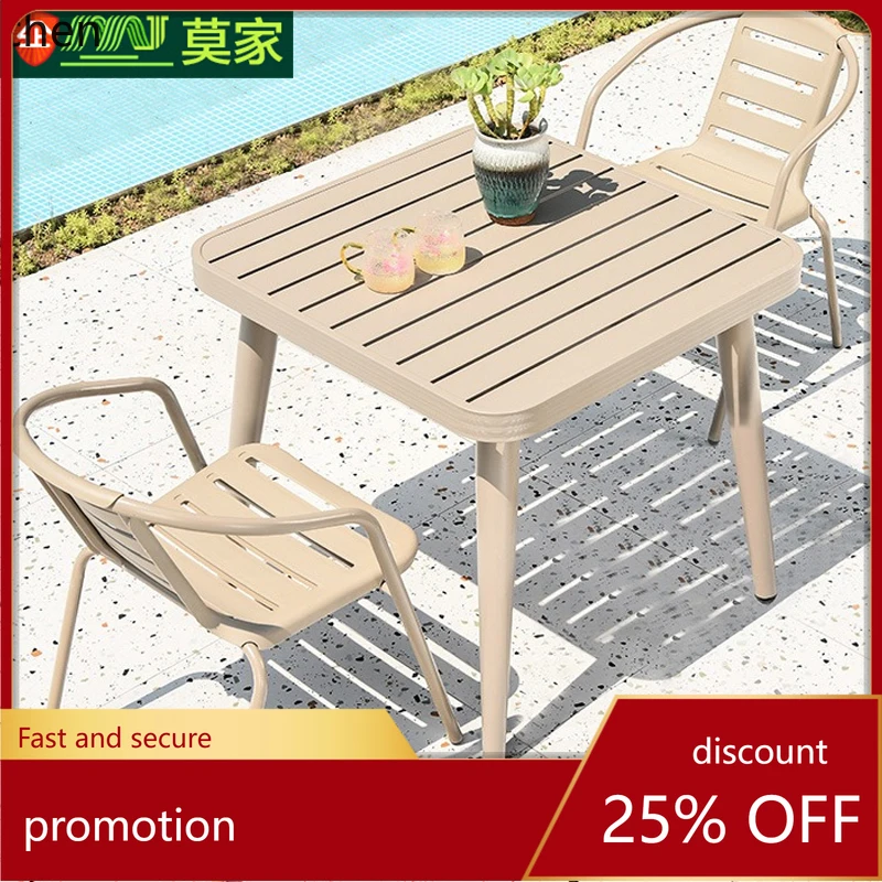 

HT balcony tables and chairs leisure terrace outdoor courtyard drinking tea reading small round table three-piece coffee table