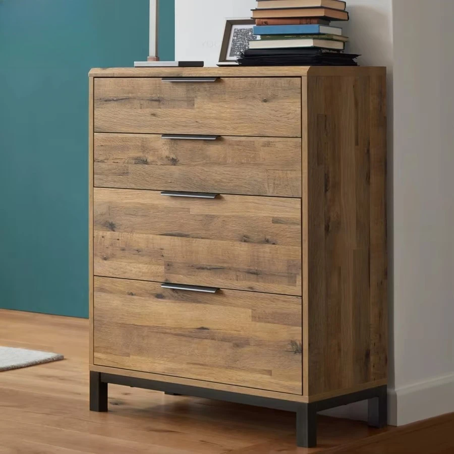 xx-Panel Oak Wooden Sideboard Cabinet Reclaimed Particle Board Storage Furniture Living Room Home Hotel Bedroom^