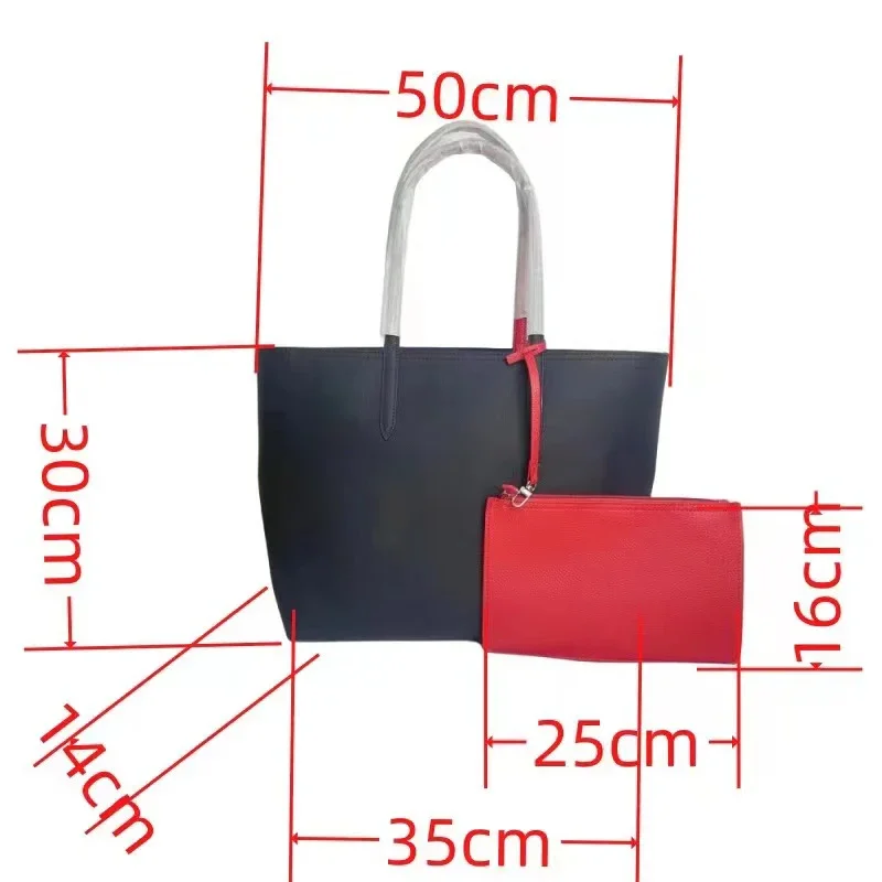 NEW high-quality Handbag Double Color Tote Bag Purse Set Double Faced Large Capacity Shoulder Bags For Women Beach Shopping Bag