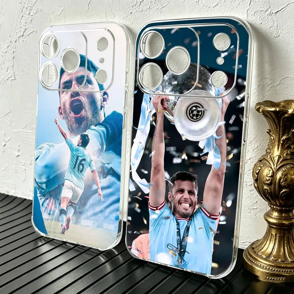 

Football R-Rodri Phone Case Transparent Silicone Soft For iPhone 17 16 15 14 13 12 11 Mini Pro Max Plus