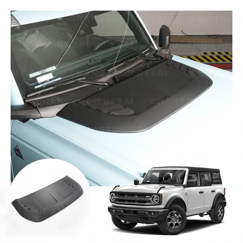 

2021 2022 2023 Car Extior Accessories High-Quality ABS Air Vent Hood Bonnet Cover Engine Hoods Cover For Ford Bronco