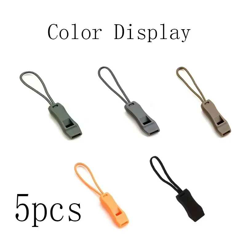 5PCS Outdoor Survival Whistle Camping Hiking Rescue Emergency Whistle Diving Football Basketball Match Whistle Anti loss Clip