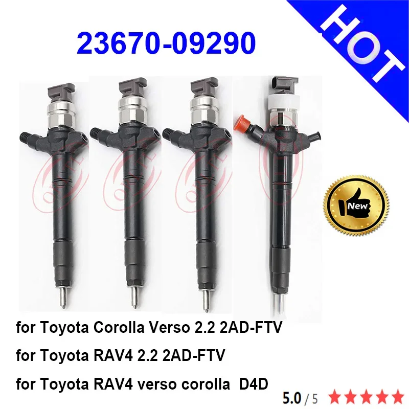 

4pcs For Toyota Corolla Verso 2.2 2AD-FTV 2367009290 23670 09290 23670-09290 ORLTL Diesel Engine Fuel Injector