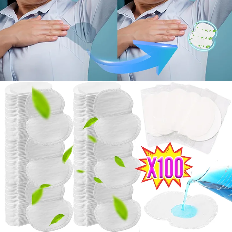 

10-100Pcs Disposable Underarm Armpit Sweat Pads Sweat-absorbing Patch Summer Deodorants Non-woven Breathable Ultra-thin Paddings