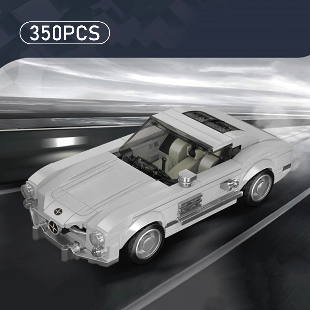 

Мини-конструктор MOC: Гоночная машина, сборная модель, маленькие кирпичики, креативное транспортное средство, коллекционный подарок, оптом