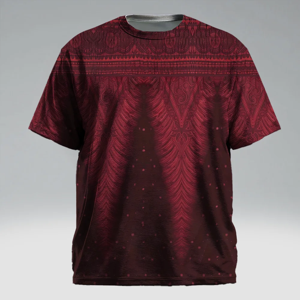 

Мужская футболка с коротким рукавом больших размеров S-9xl: этническая шикарная атмосфера — элегантные принты с племенным узором, устойчивые к морщинам и нежные прогулки