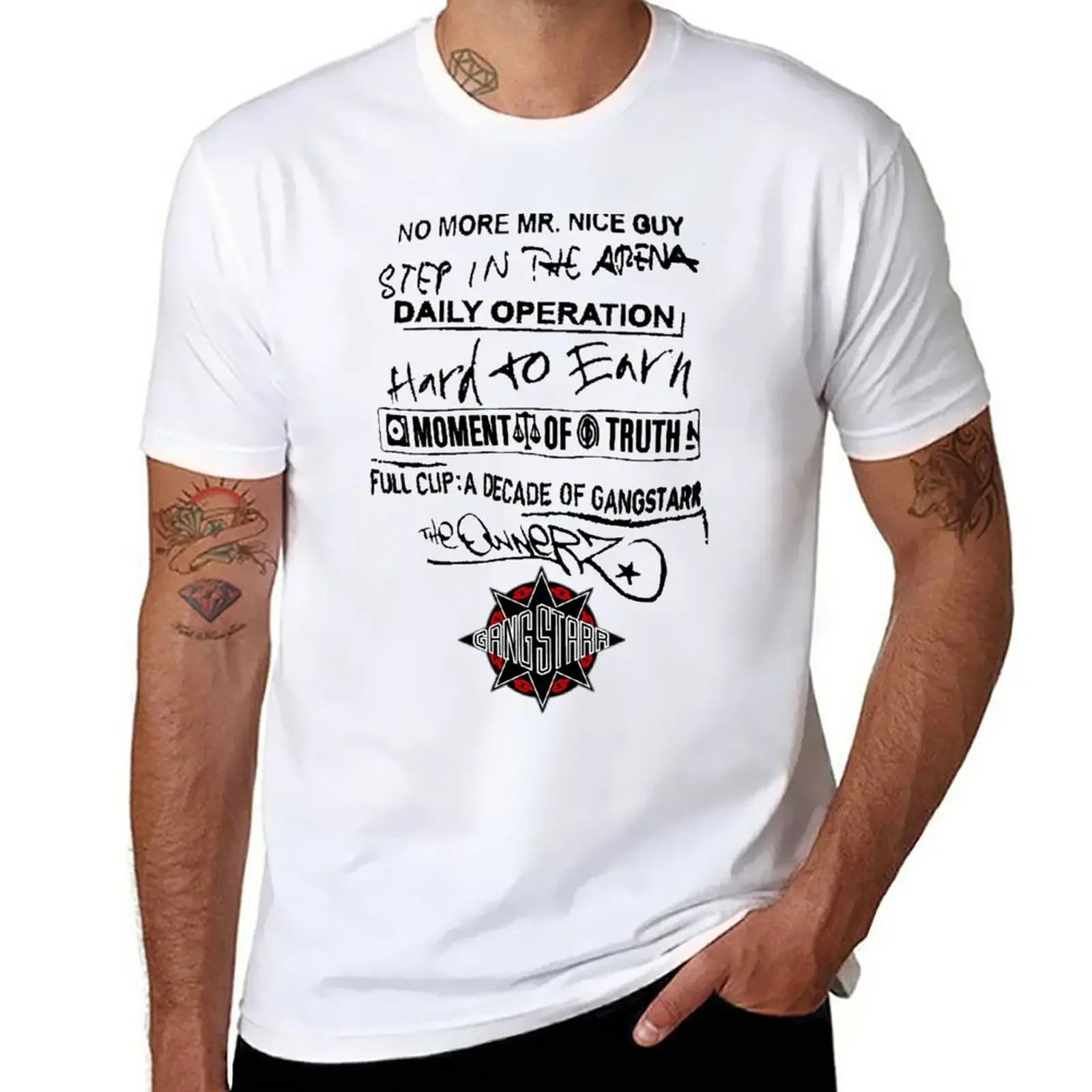 Gang Starr Discography T-Shirt blacks graphics designer t shirt men