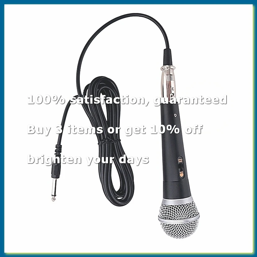 Handheld Professional Wired Dynamic Microphone Clear Voice Mic for Karaoke Vocal Music PerformanceA09G
