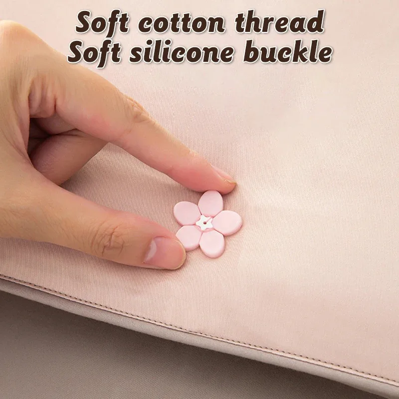 مشابك ملاءات السرير، 18 قطعة، تصميم بزر واحد، آلية تحرير الغطاء، غطاء مضاد للانزلاق، دعامة غطاء، مشابك تأمين