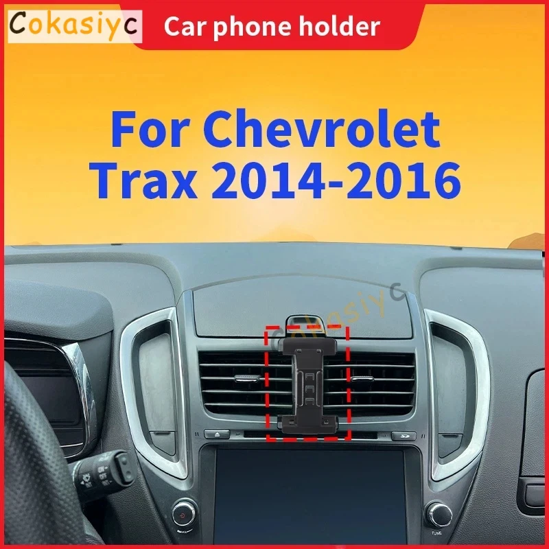 Suporte de Telefone para Carro BaseeFor Chevrolet Trax 2014-2016, Suporte de Ar Condicionado com Carregamento Sem Fio, Acessórios para Montagem de Cel