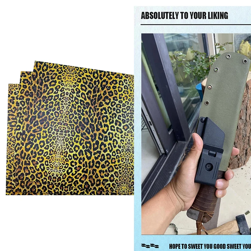 Cheetah Skin Camouflage Pattern KYDEX Thermoplastic Sheet Board Thermoform Plate FOR Holsters Knife Sheath Scabbard DIY Making