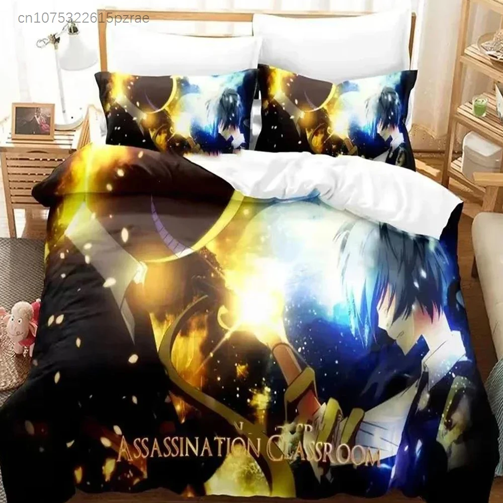 3D Anime Assassination Classroom Koro-sensei Bedding Set Bedroom Soft Modern Bedspreads Comefortable Duvet Cover Pillowcase