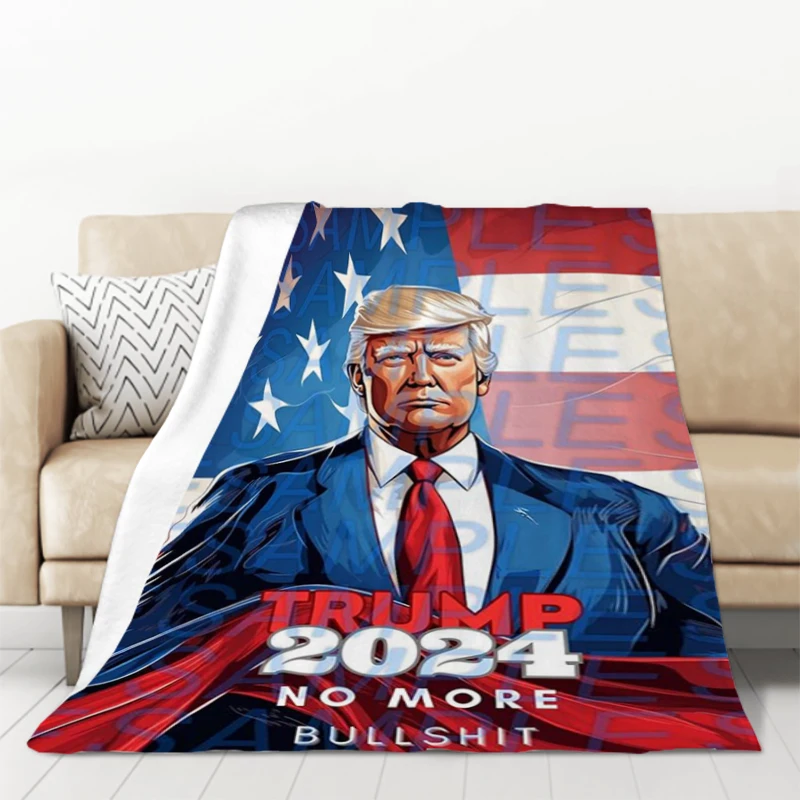 

Winter Blanket Donald Trump Sofa Blankets Microfiber Bedding Knee Warm Fleece Fluffy Soft Decorative Thick Custom Children's