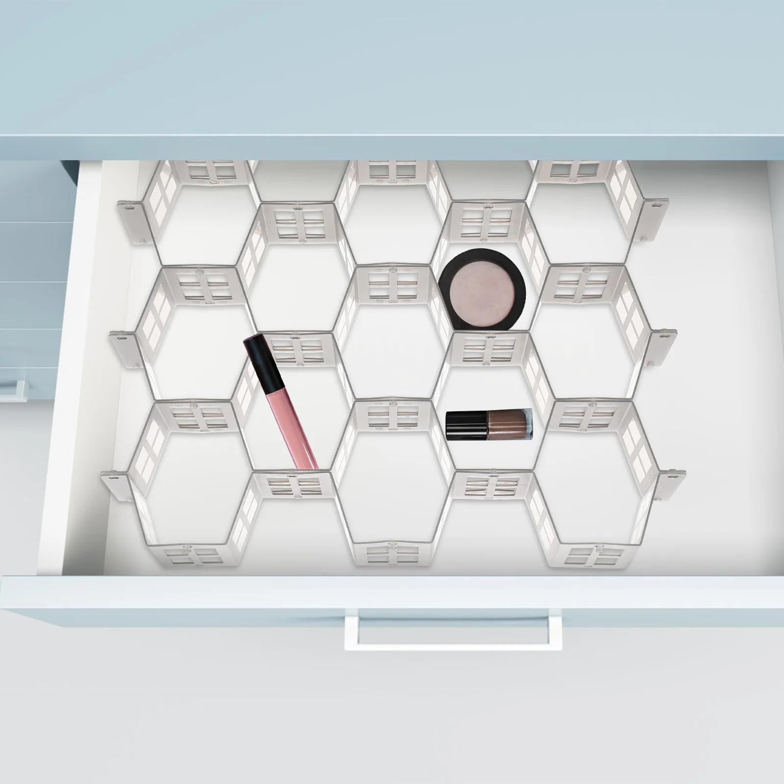 

1Set Honeycomb Drawer Divider Plastic Adjustable Organizer Clapboard for Cabinet Closet Dresser Storage Honeycomb Divider