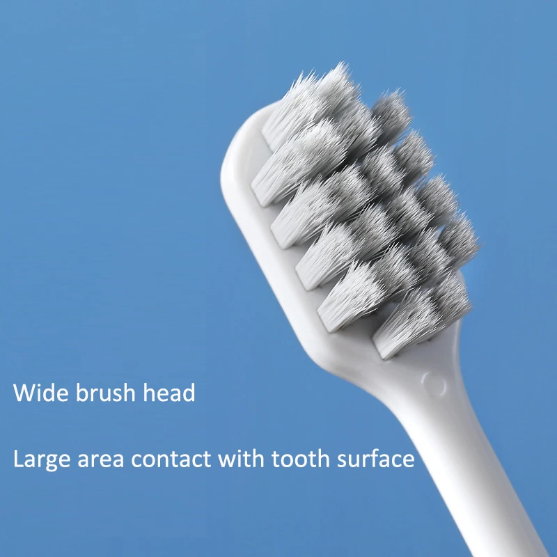 2PCS Silver Ion Antibacterial Wide Head Soft Bristled Toothbrushes for Adults Manual Couple Toothbrush Home Toiletries Oral Set