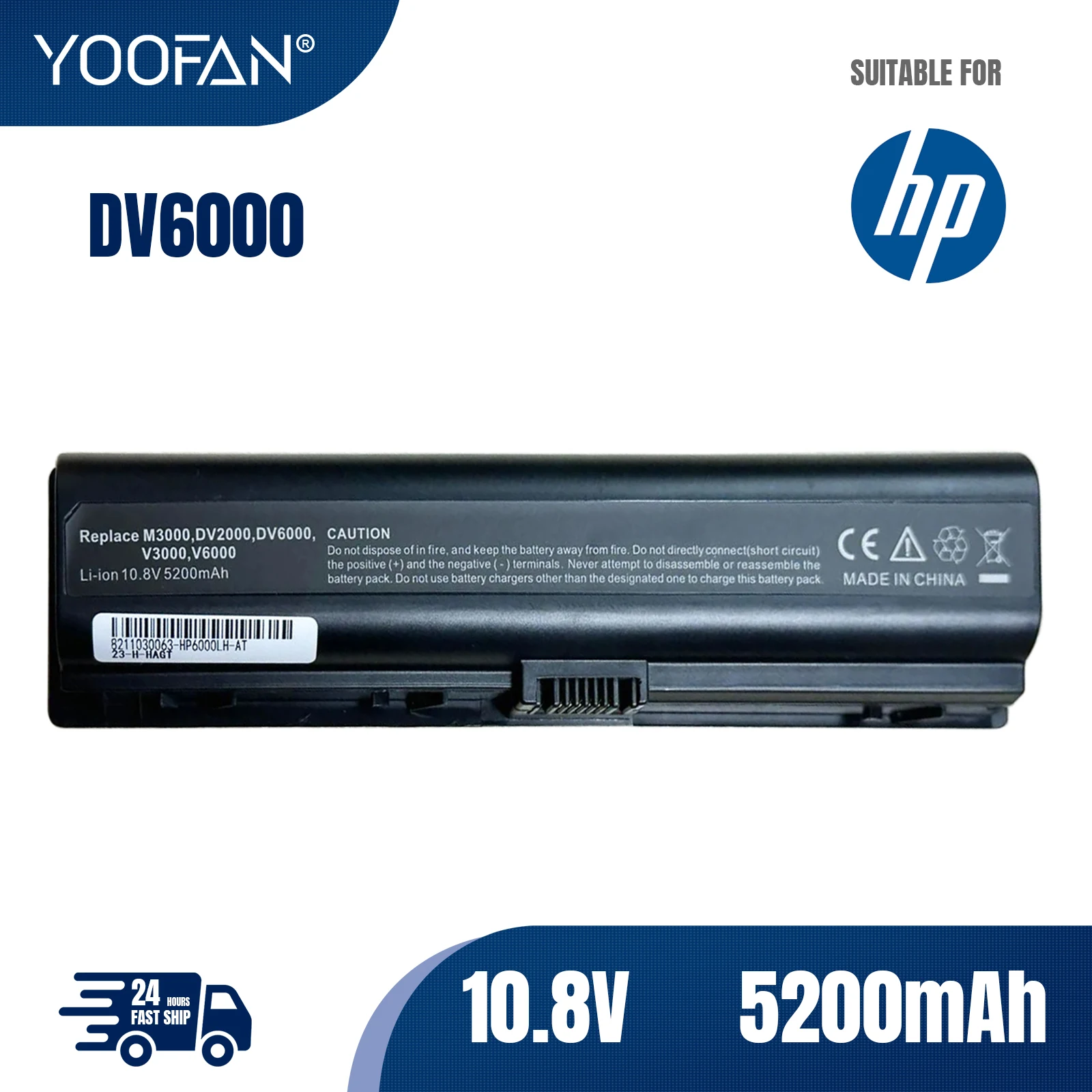 YOOFAN Laptop Battery For HP Pavilion DV2000 DV2700 DV6000 DV6700 DV6000Z DV6100 DV6300 DV6200 DV6400 DV6500 DV6600 HSTNN-LB42