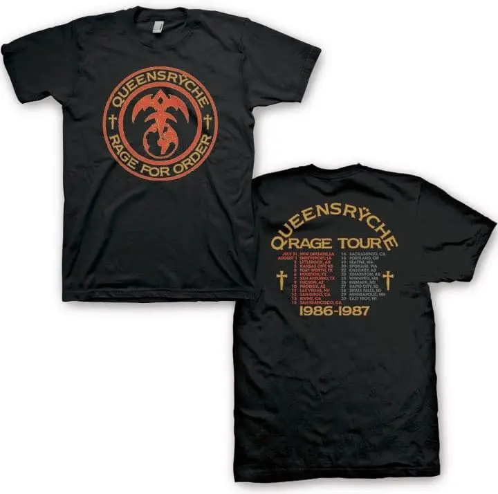 

Мужская футболка Queensryche Rage for Order Tour; Официально лицензированные товары