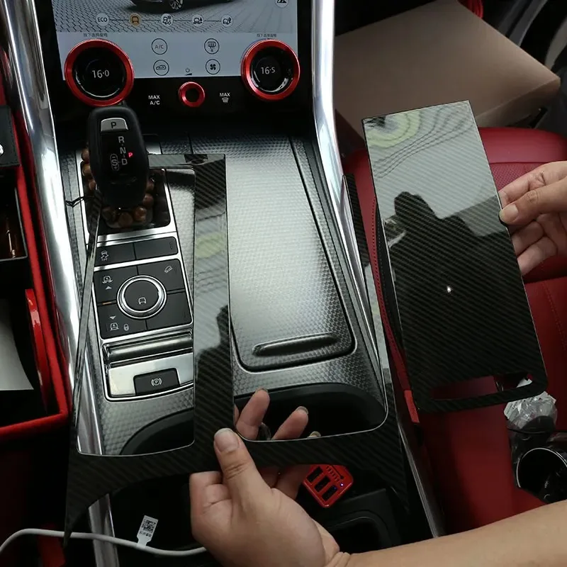 

Suetlcoity для Land Rover Range Rover Sport 2018-2022 ABS, крышка центральной консоли автомобиля, отделка салона, автомобильные аксессуары (LHD)